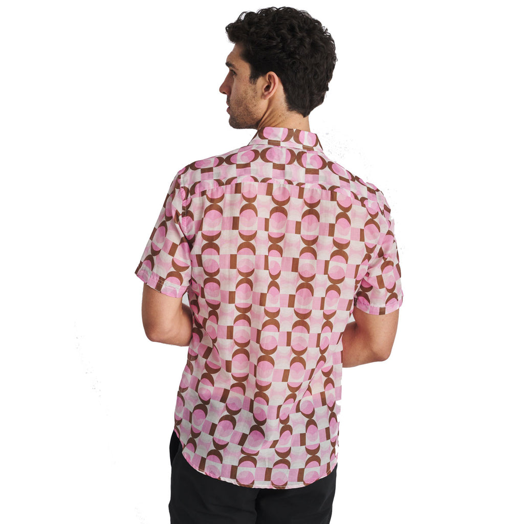 Retro Print Woven Shirt