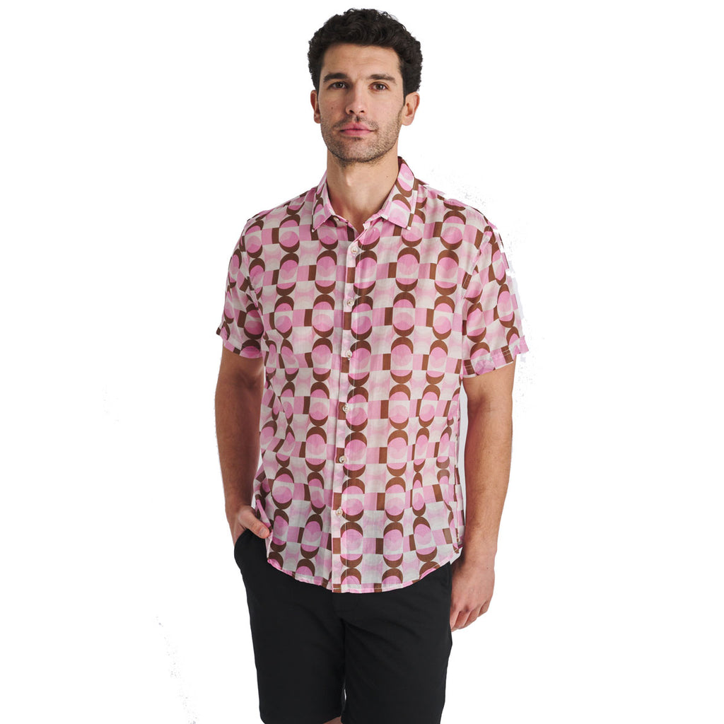 Retro Print Woven Shirt