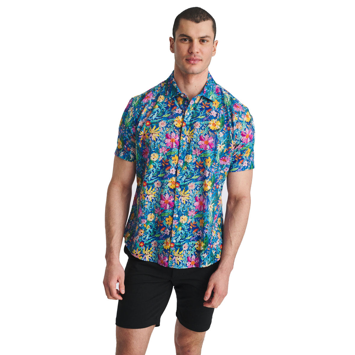 Printed Eyelet Woven Shirt