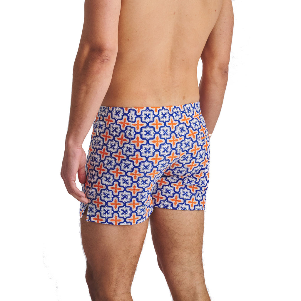 Seersucker Print Swim Short