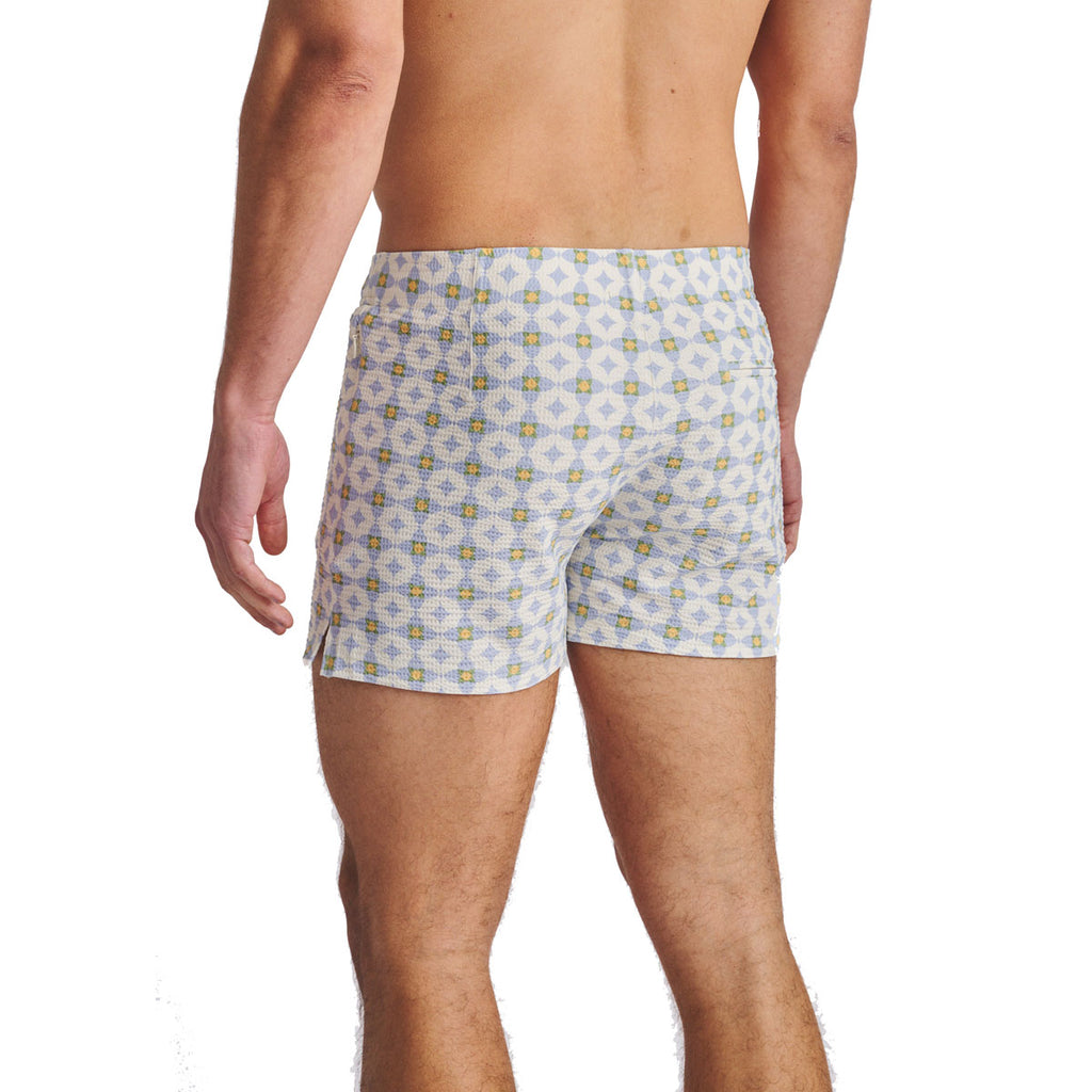 Seersucker Print Swim Short
