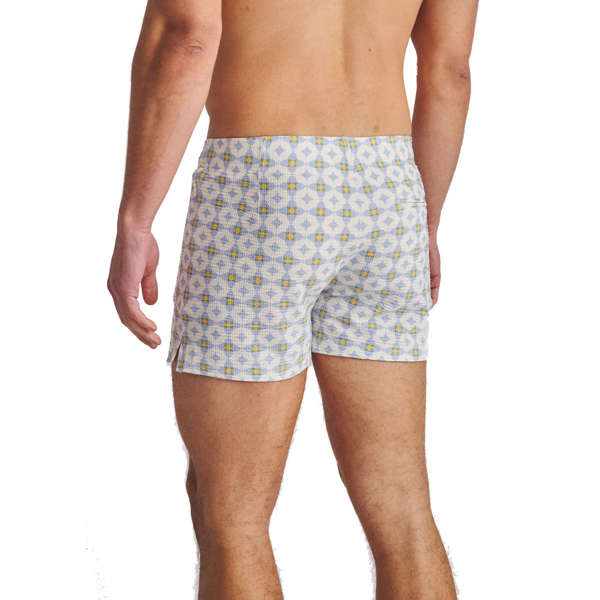 Seersucker Print Swim Short