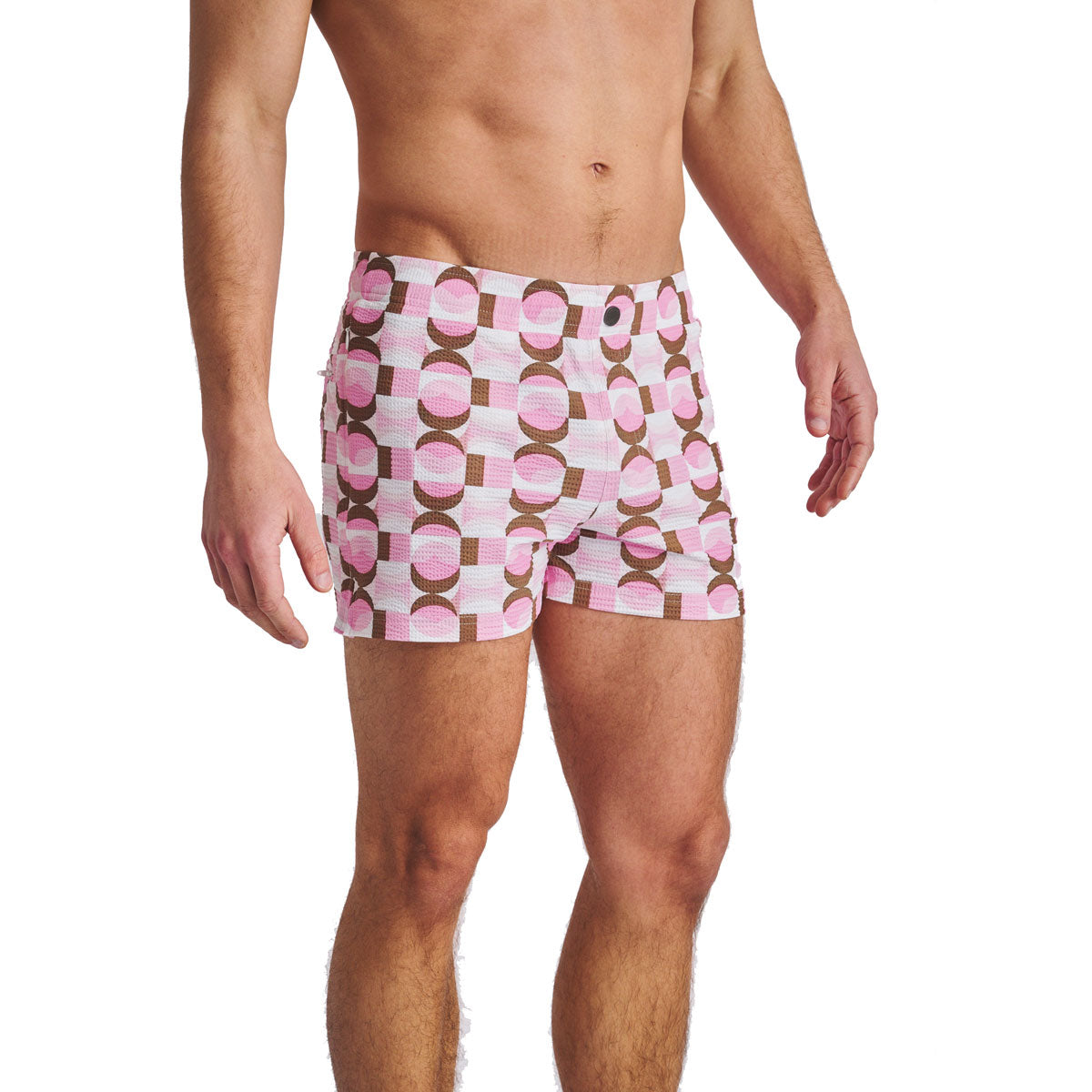 Seersucker Print Swim Short