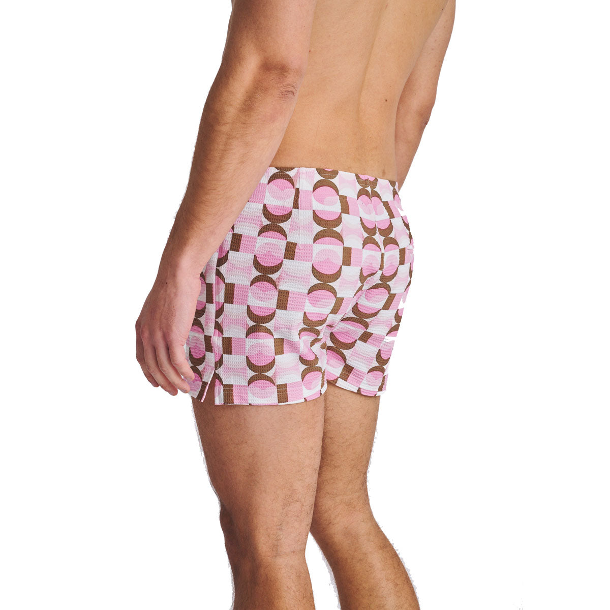 Seersucker Print Swim Short