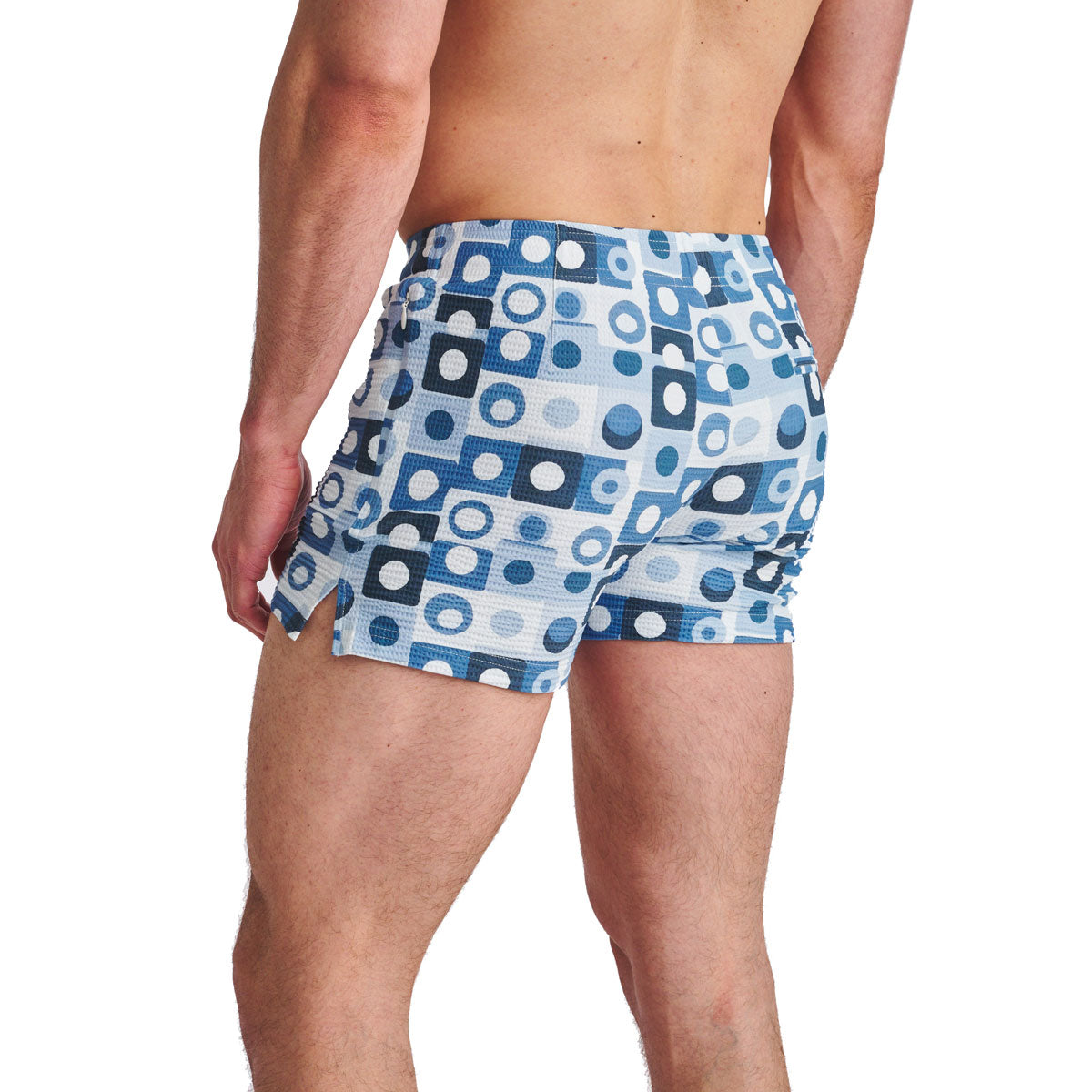 Seersucker Print Swim Short