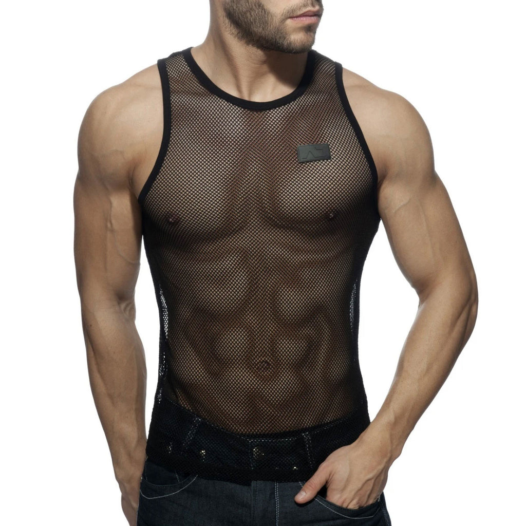 Black & White Mesh Tank