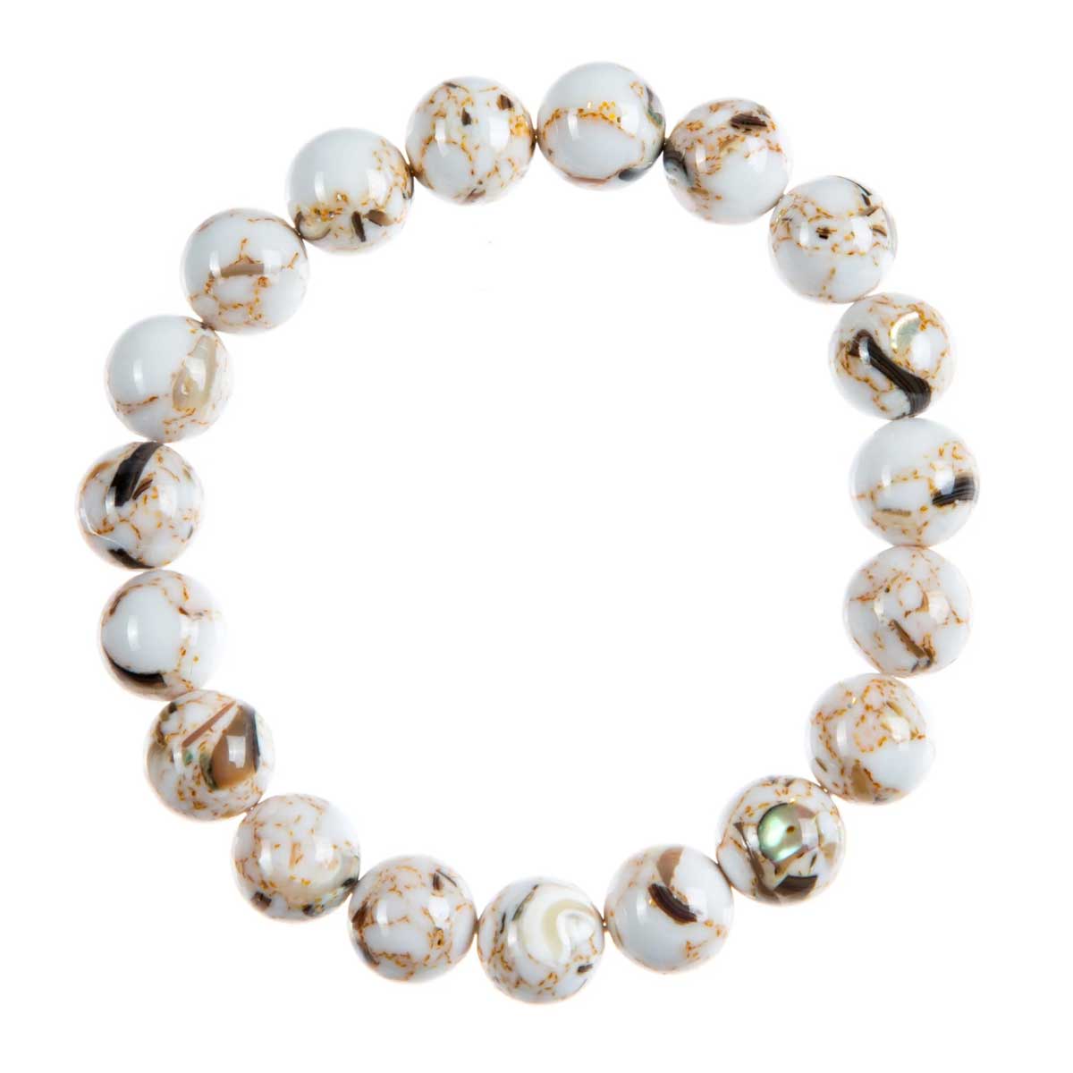 White Shell Turquoise Bracelet