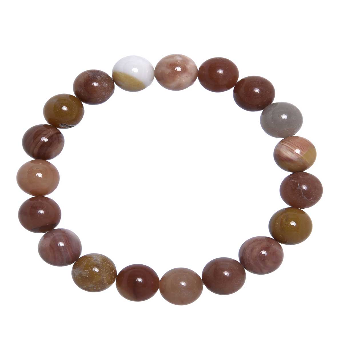 Red Silicified Wood Bracelet