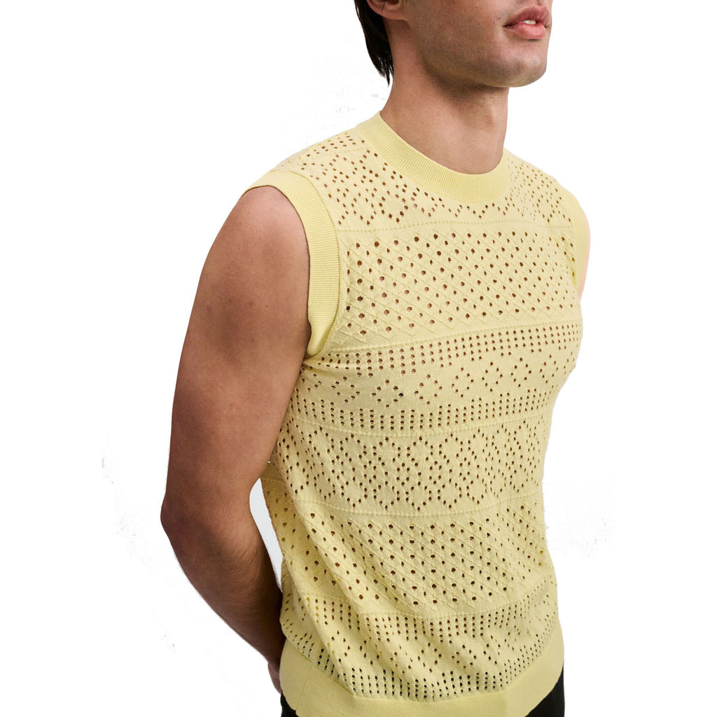 Pointelle Open Knit Vest