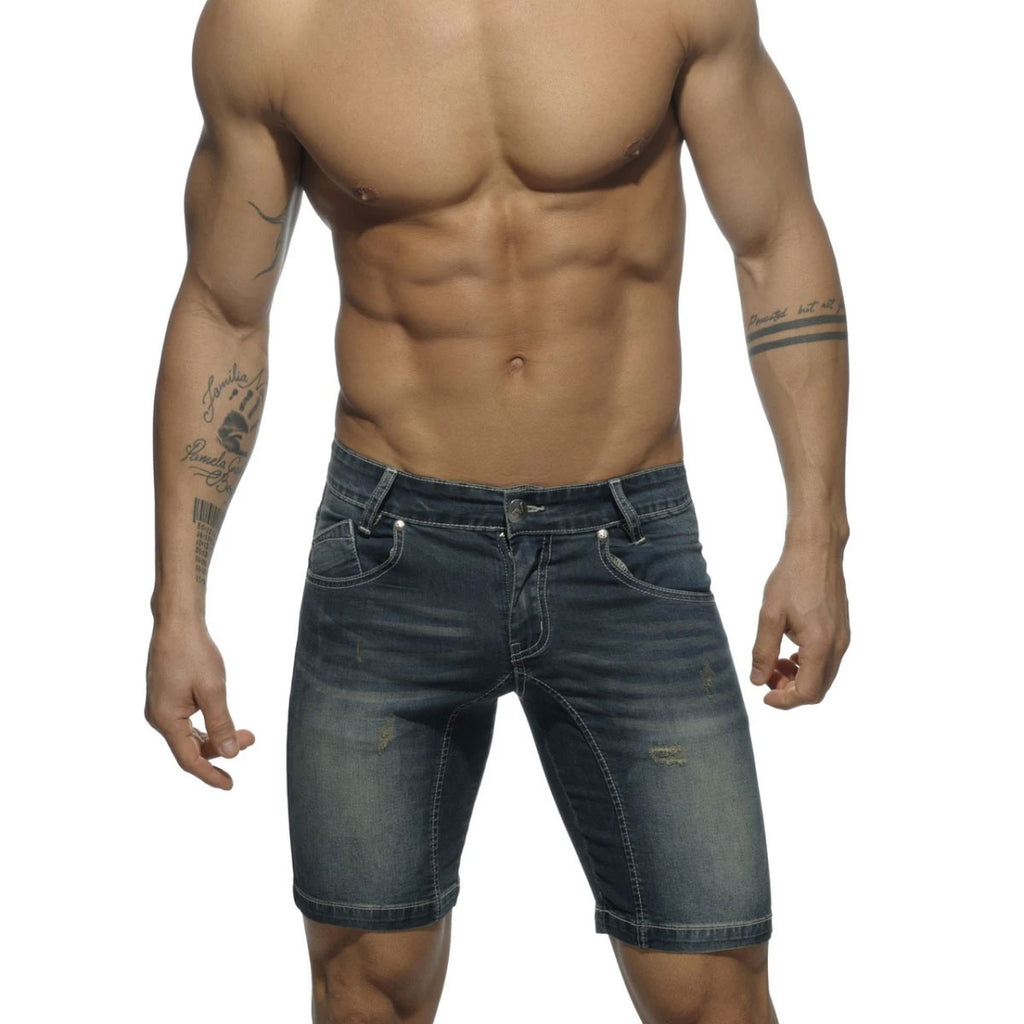Mid Length Denim Short