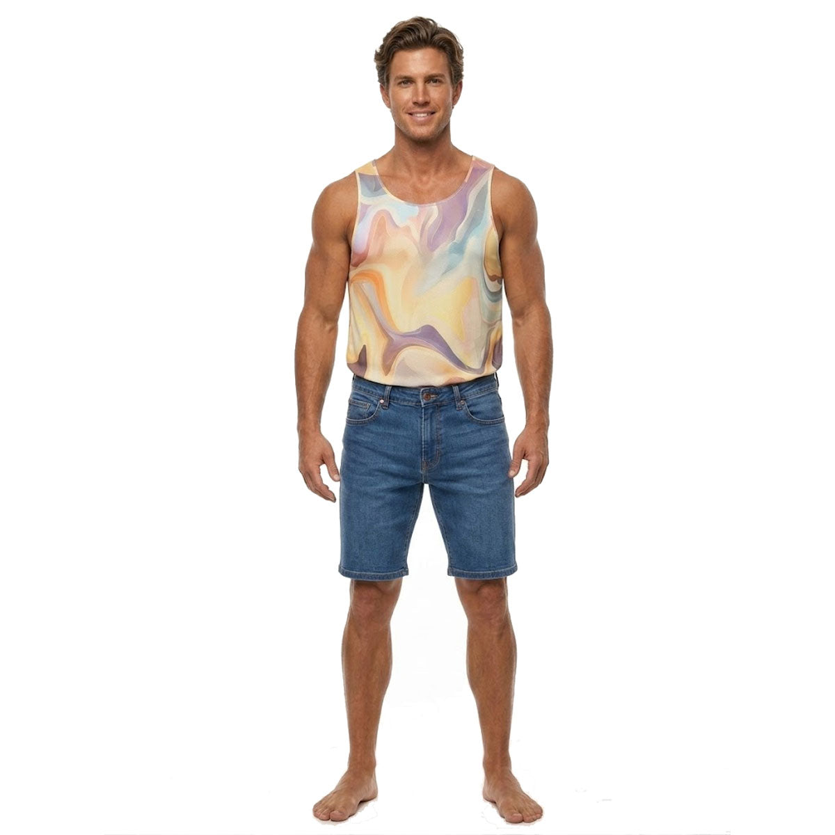 Marble Gold Line Tank