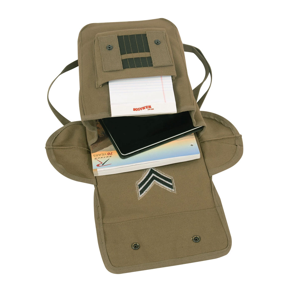 Map Case Shoulder Bag with Military Patches