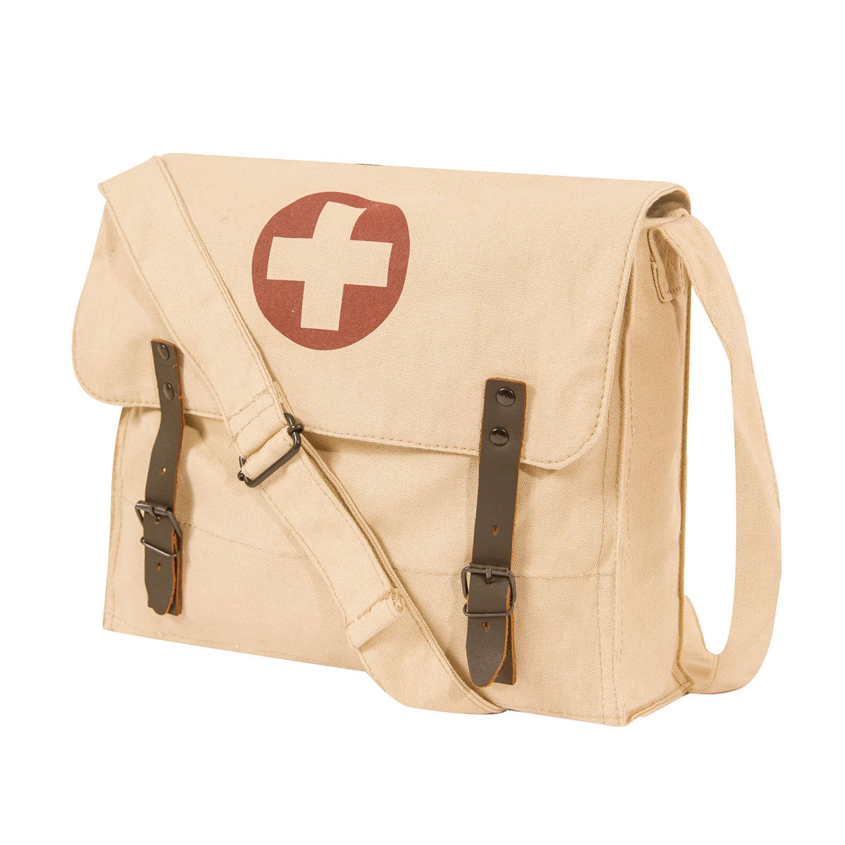 Vintage Medic Canvas Bag with Cross