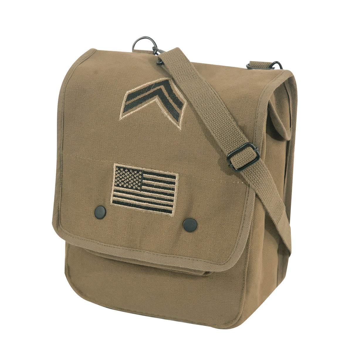 Map Case Shoulder Bag with Military Patches