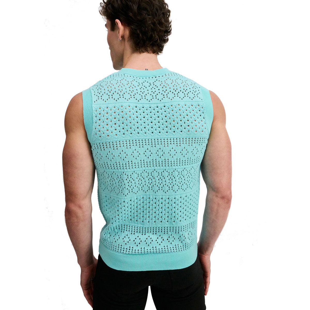 Pointelle Open Knit Vest