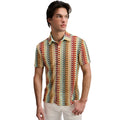 Vertical Arrow Open Knit Shirt