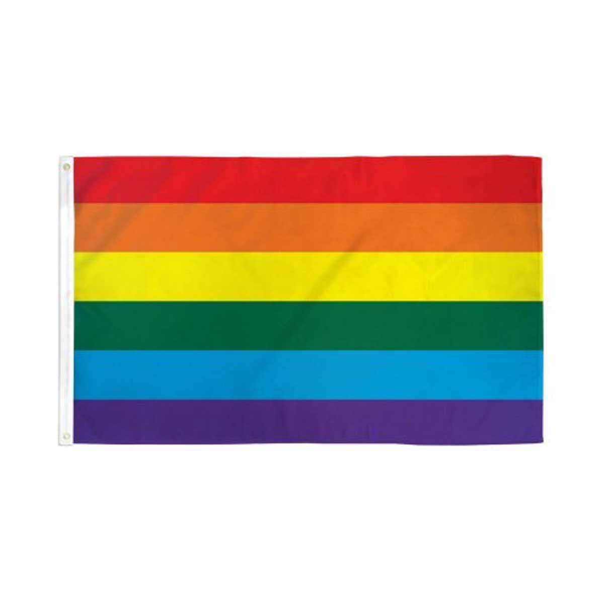 Rainbow Polyester Flag 2' x 3'