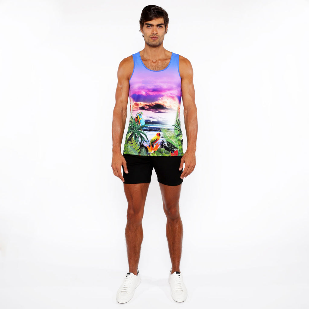 Tropics Printed Mesh Tank