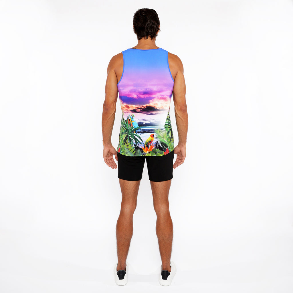 Tropics Printed Mesh Tank