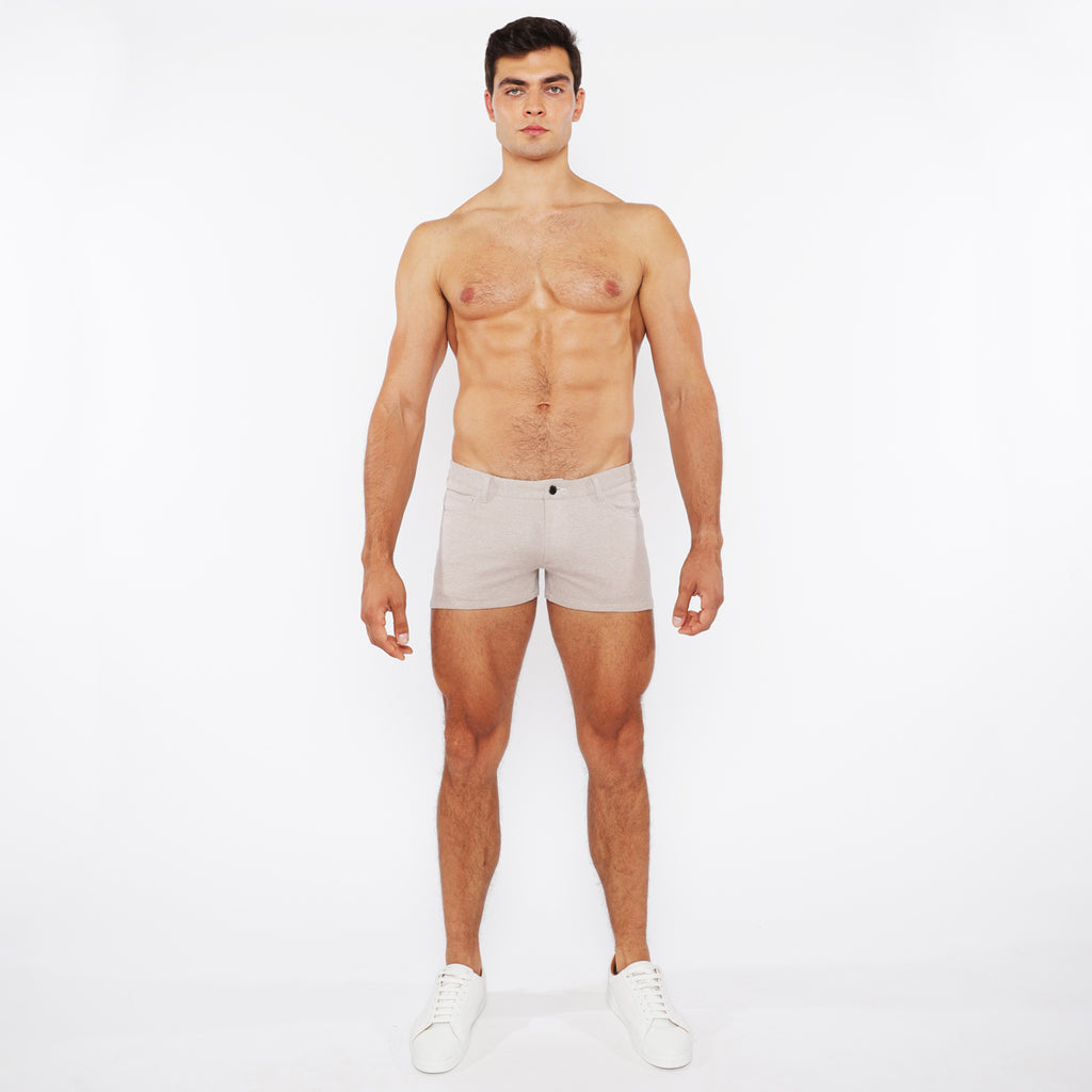 Two-tone Mélange Knit Short