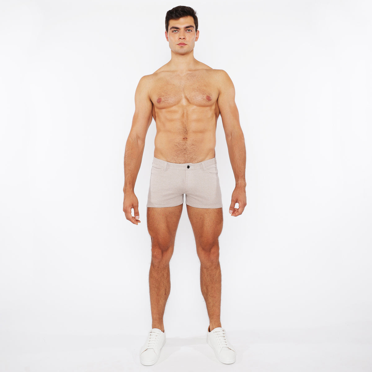 Two-tone Mélange Knit Short