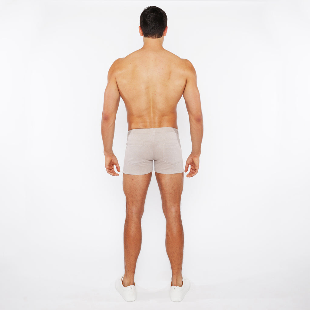 Two-tone Mélange Knit Short