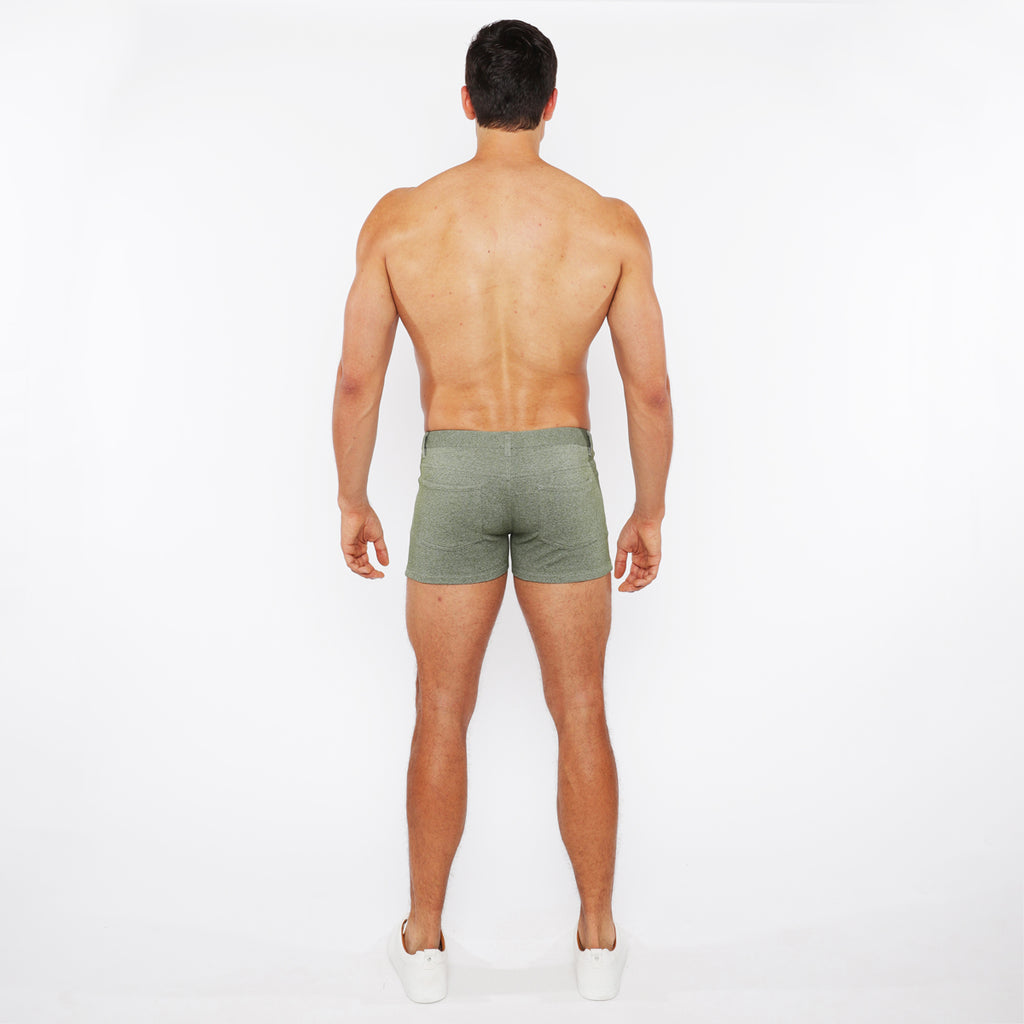 Two-tone Mélange Knit Short
