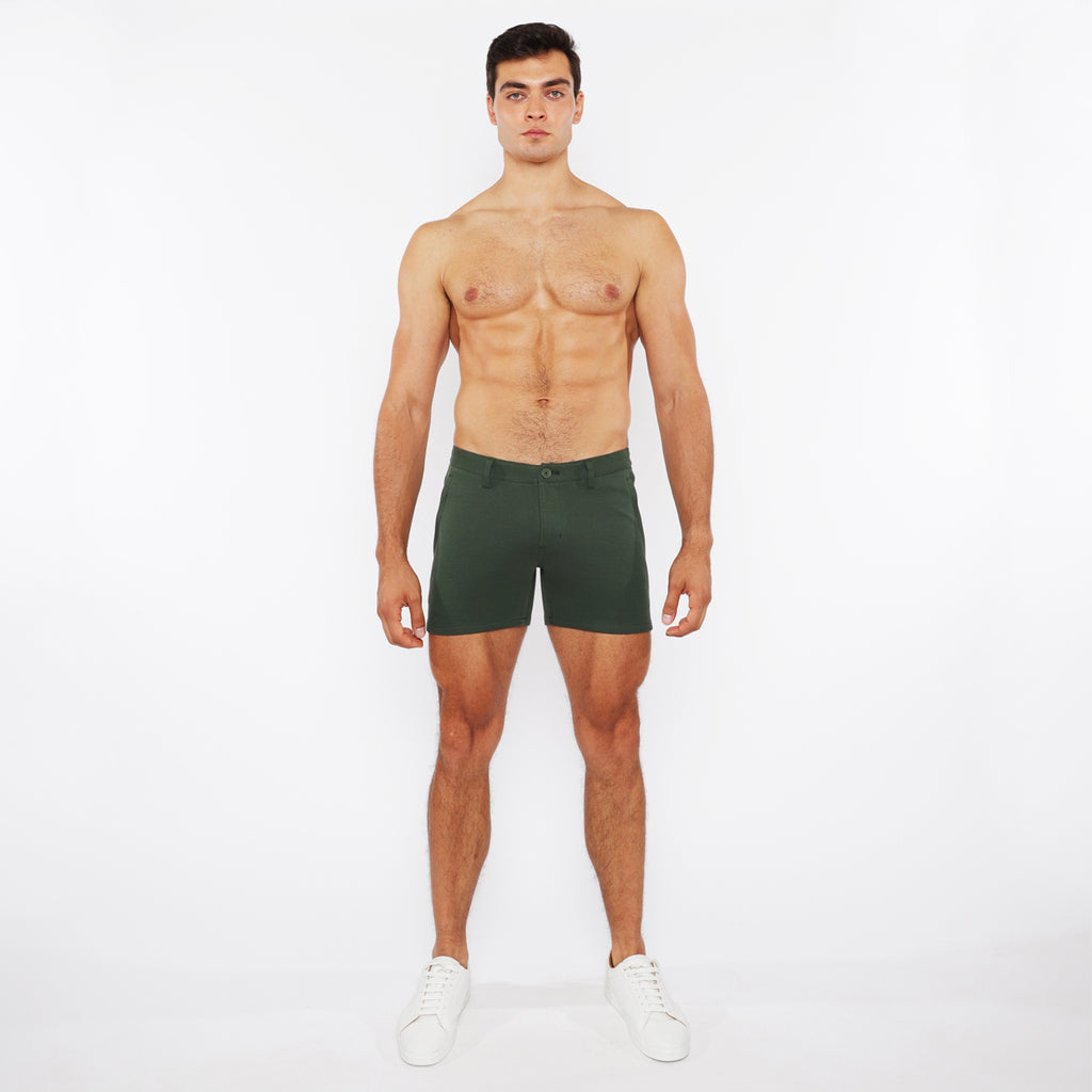Linen Textured Knit Chino Short