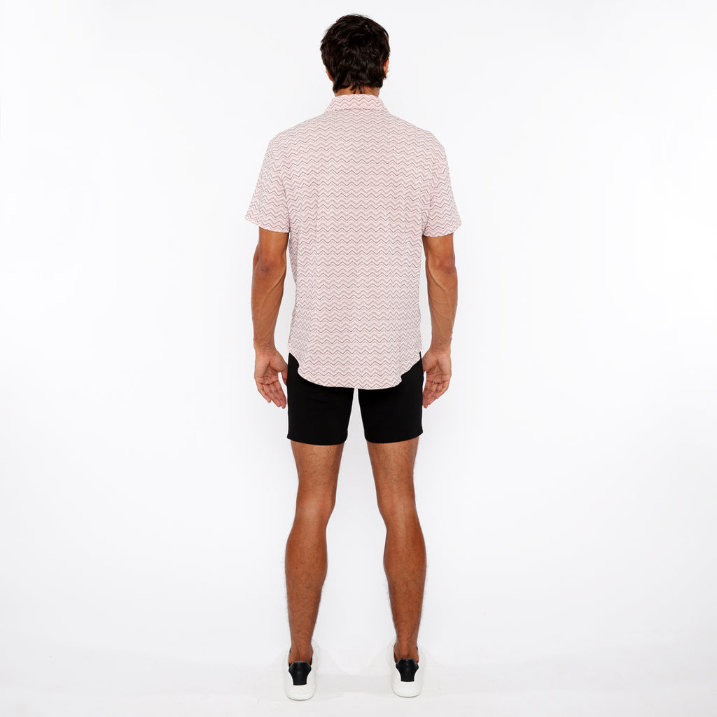 Chevron Stretch Knit Shirt