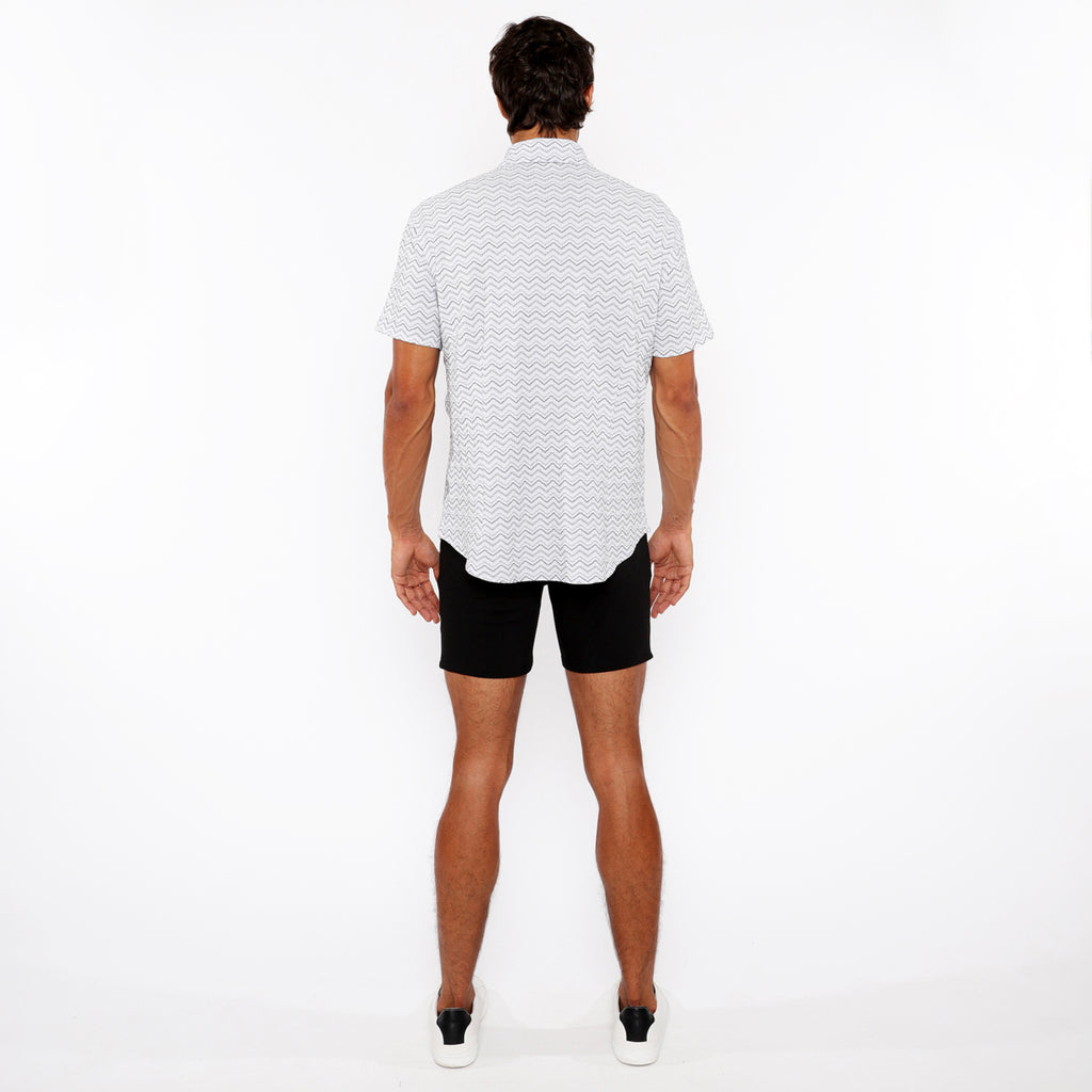 Chevron Stretch Knit Shirt