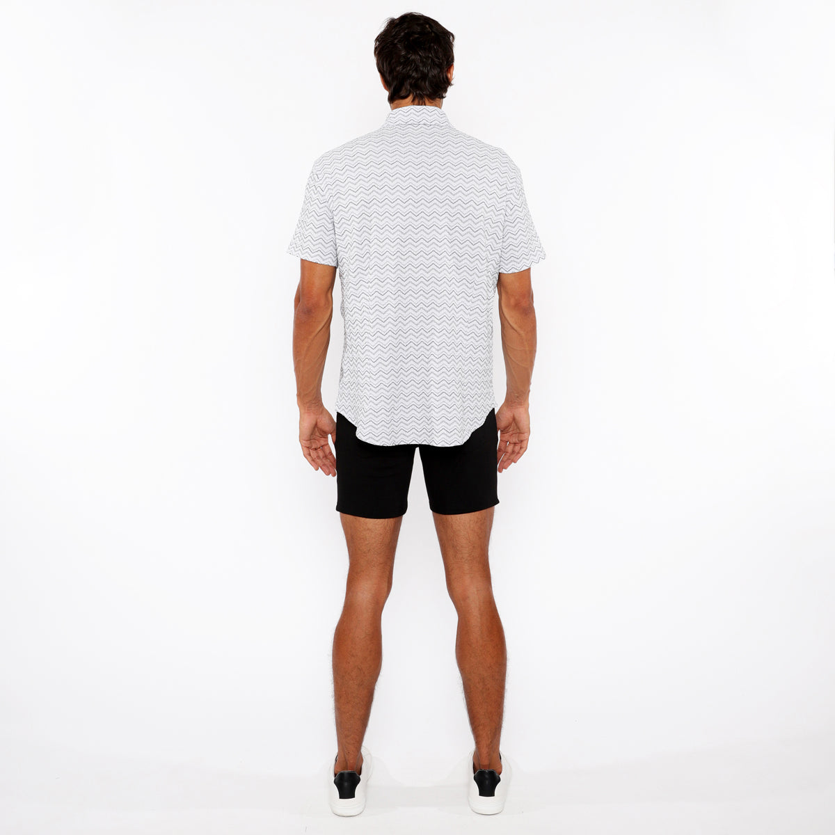 Chevron Stretch Knit Shirt