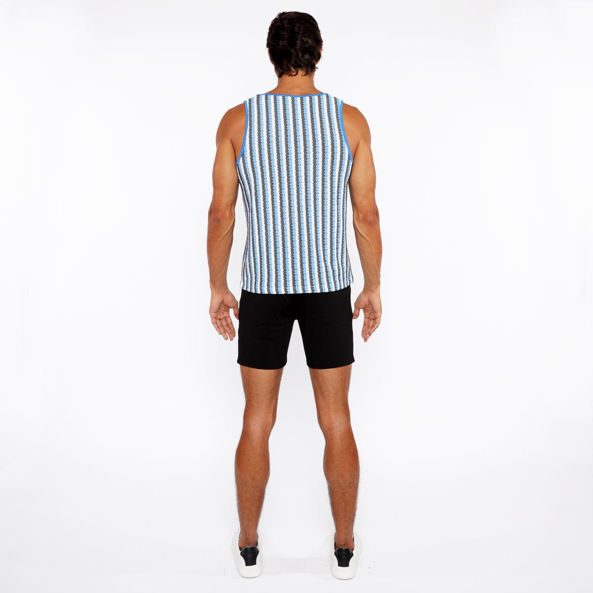 Stripes Open Knit Tank
