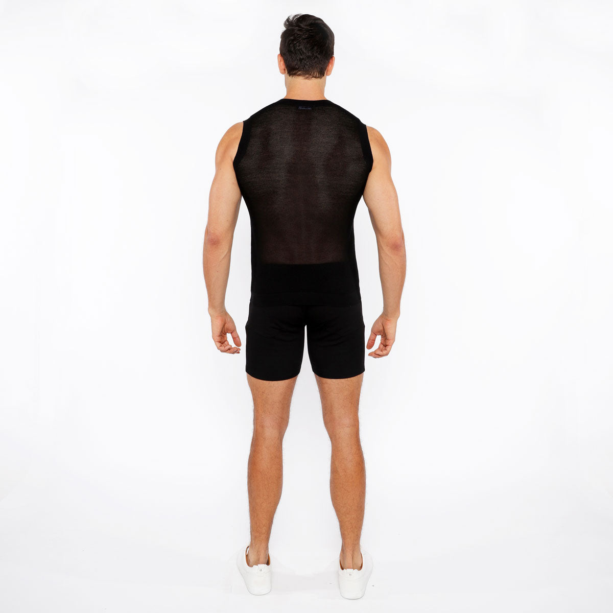 Pointelle Tux Open Knit Vest