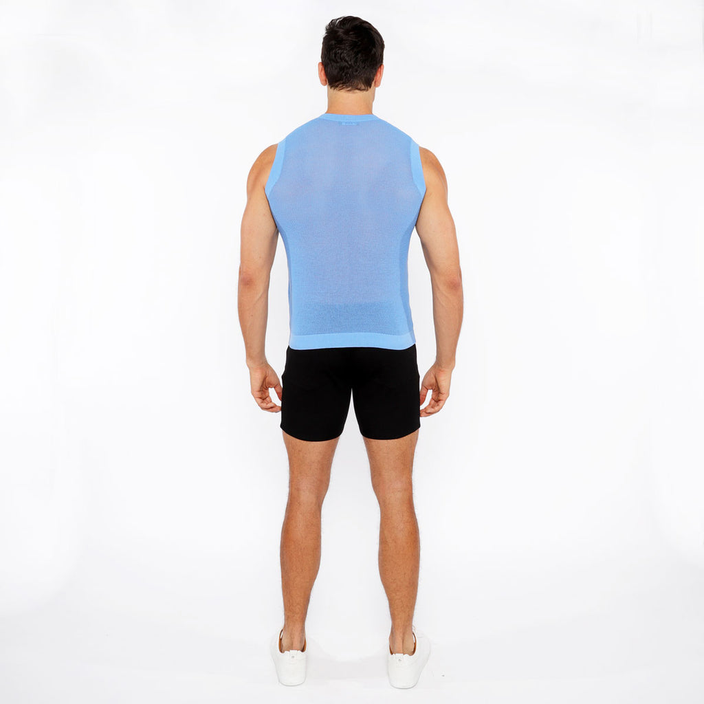 Pointelle Tux Open Knit Vest