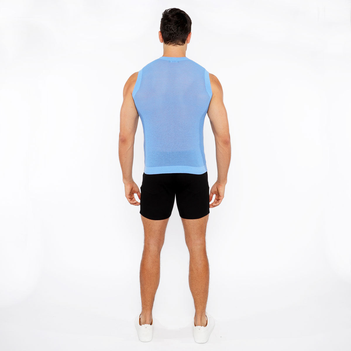 Pointelle Tux Open Knit Vest