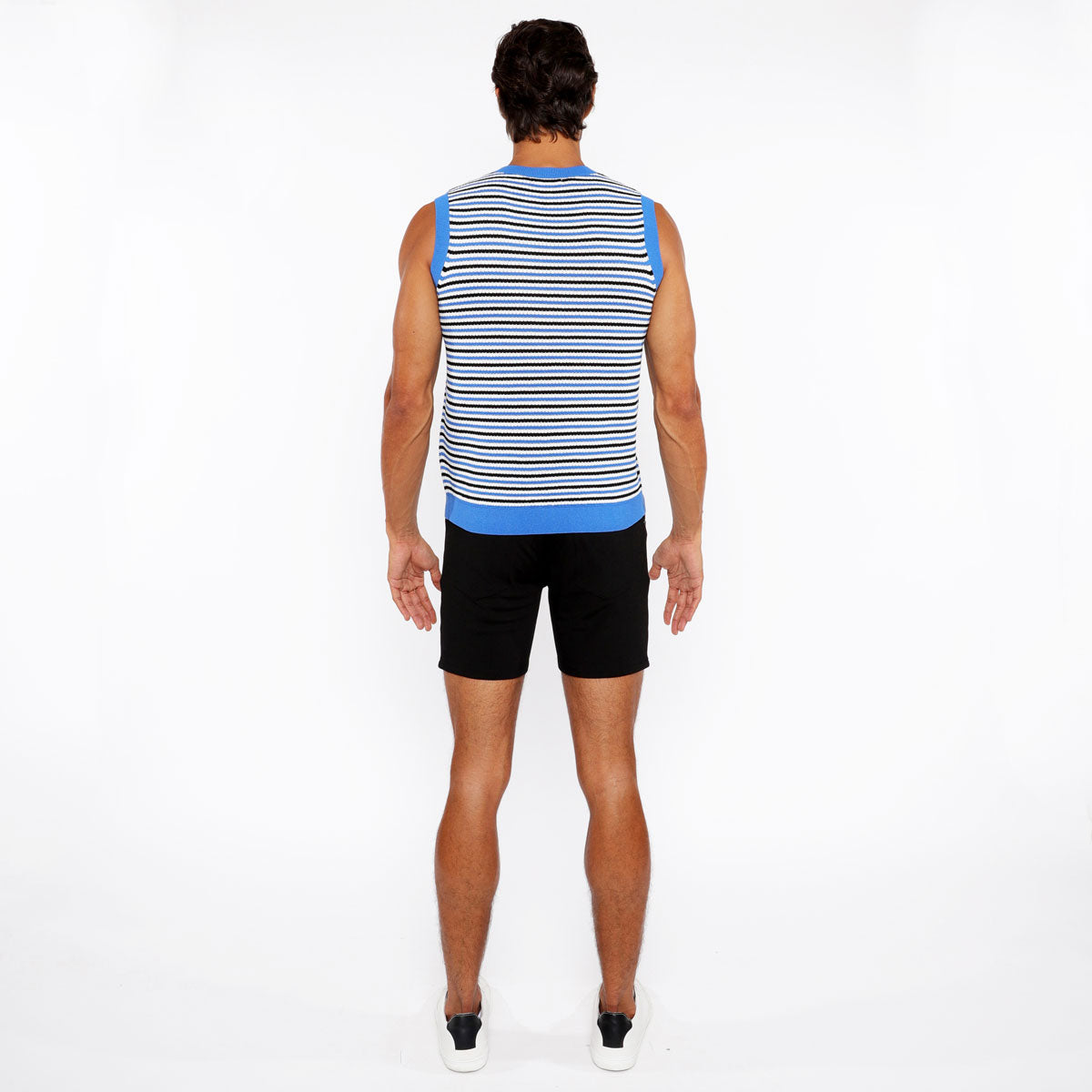 Stripe Open Knit Vest