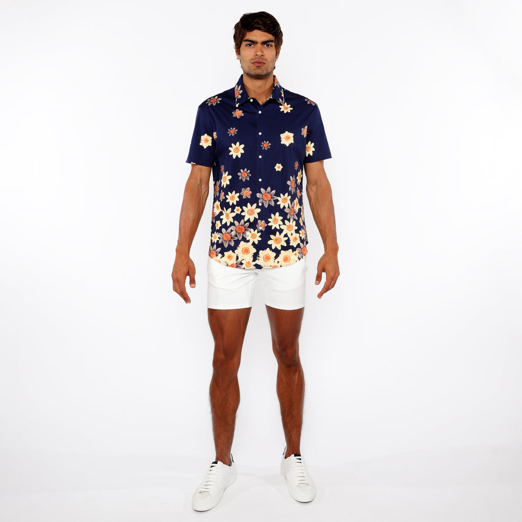Sunflowers Border Print Shirt