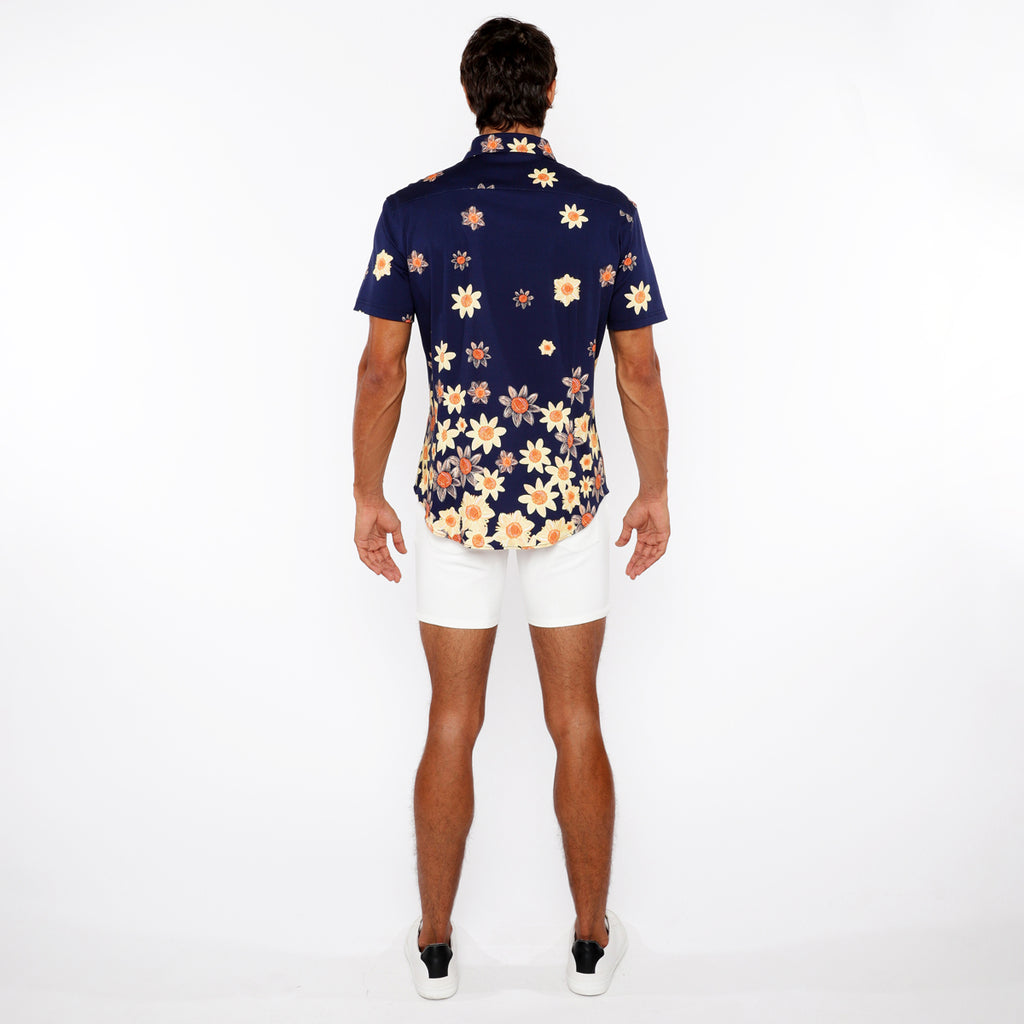 Sunflowers Border Print Shirt