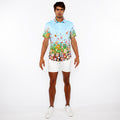 Circle Bursts Border Print Shirt