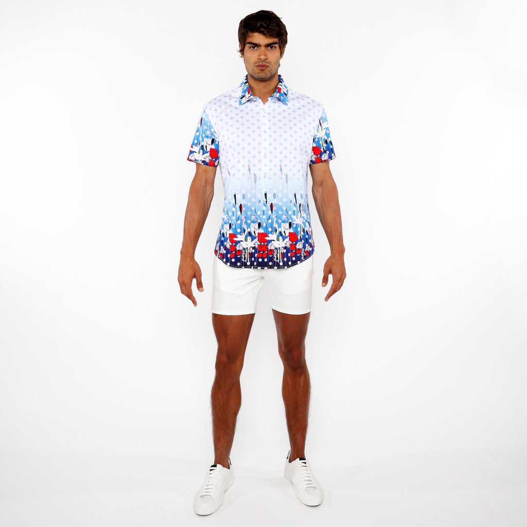 Dots Border Print Shirt