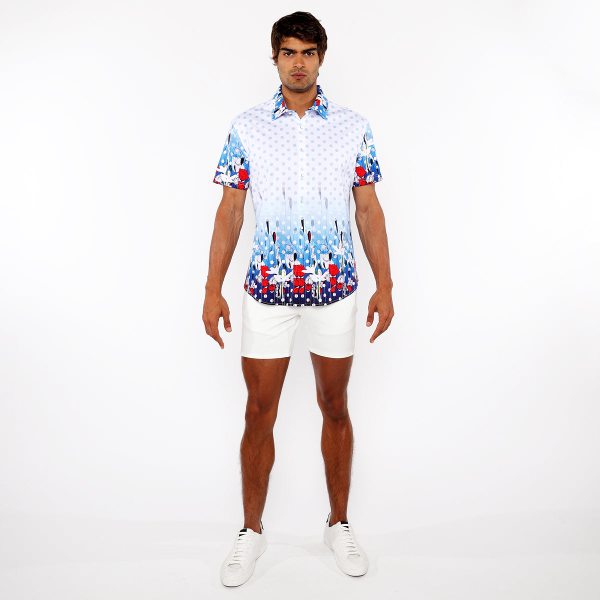 Dots Border Print Shirt