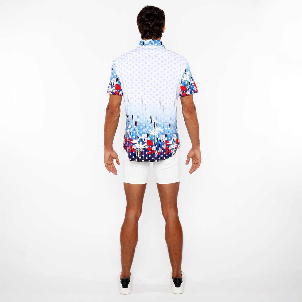 Dots Border Print Shirt