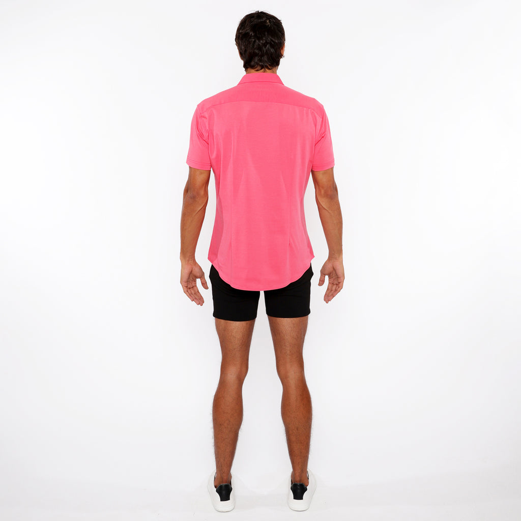 Solid Stretch Jersey Knit Shirt