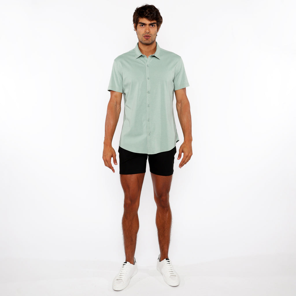 Solid Stretch Jersey Knit Shirt