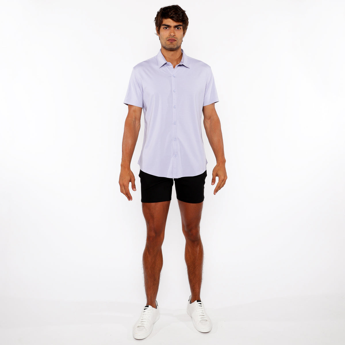 Solid Stretch Jersey Knit Shirt