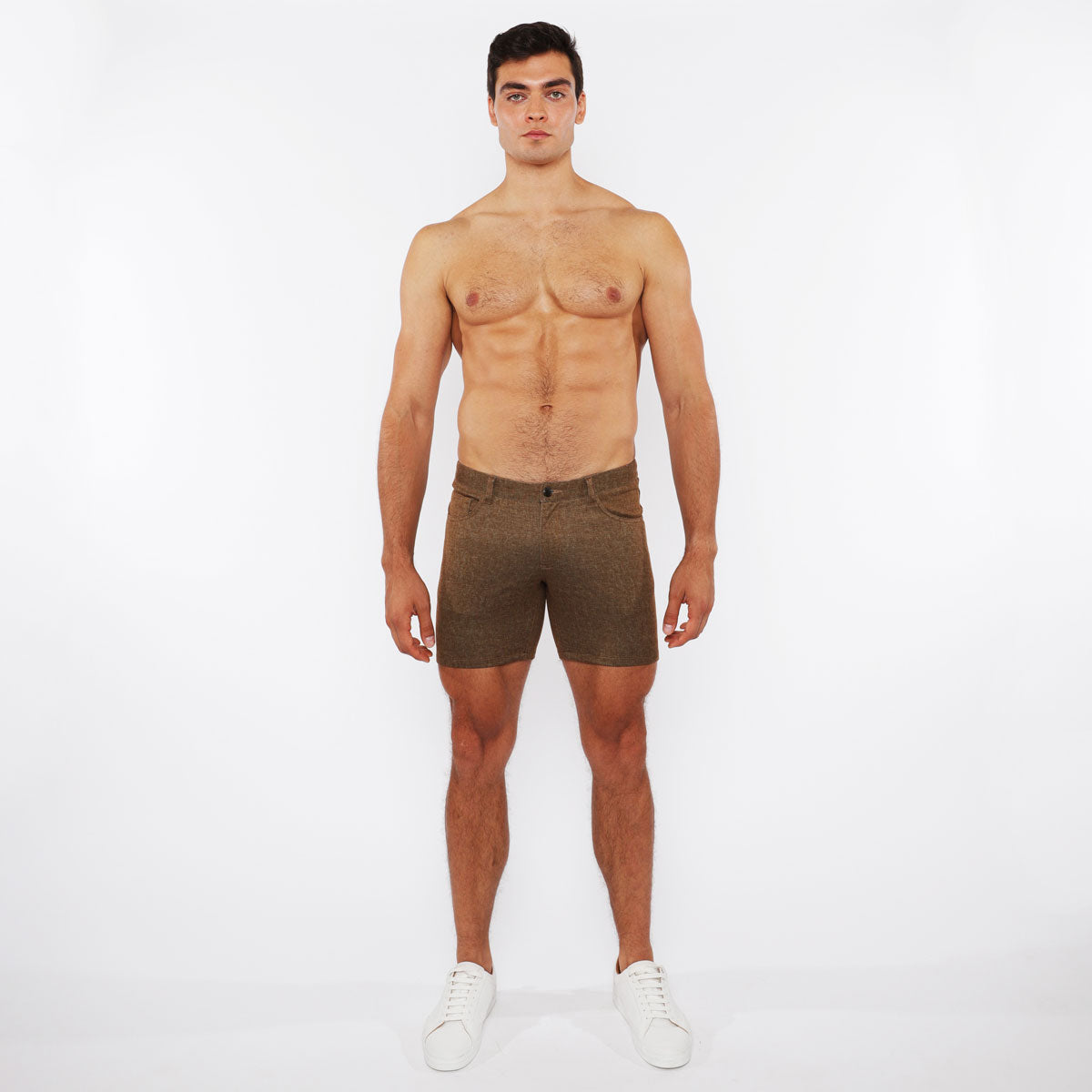 Washed Denim Knit Short