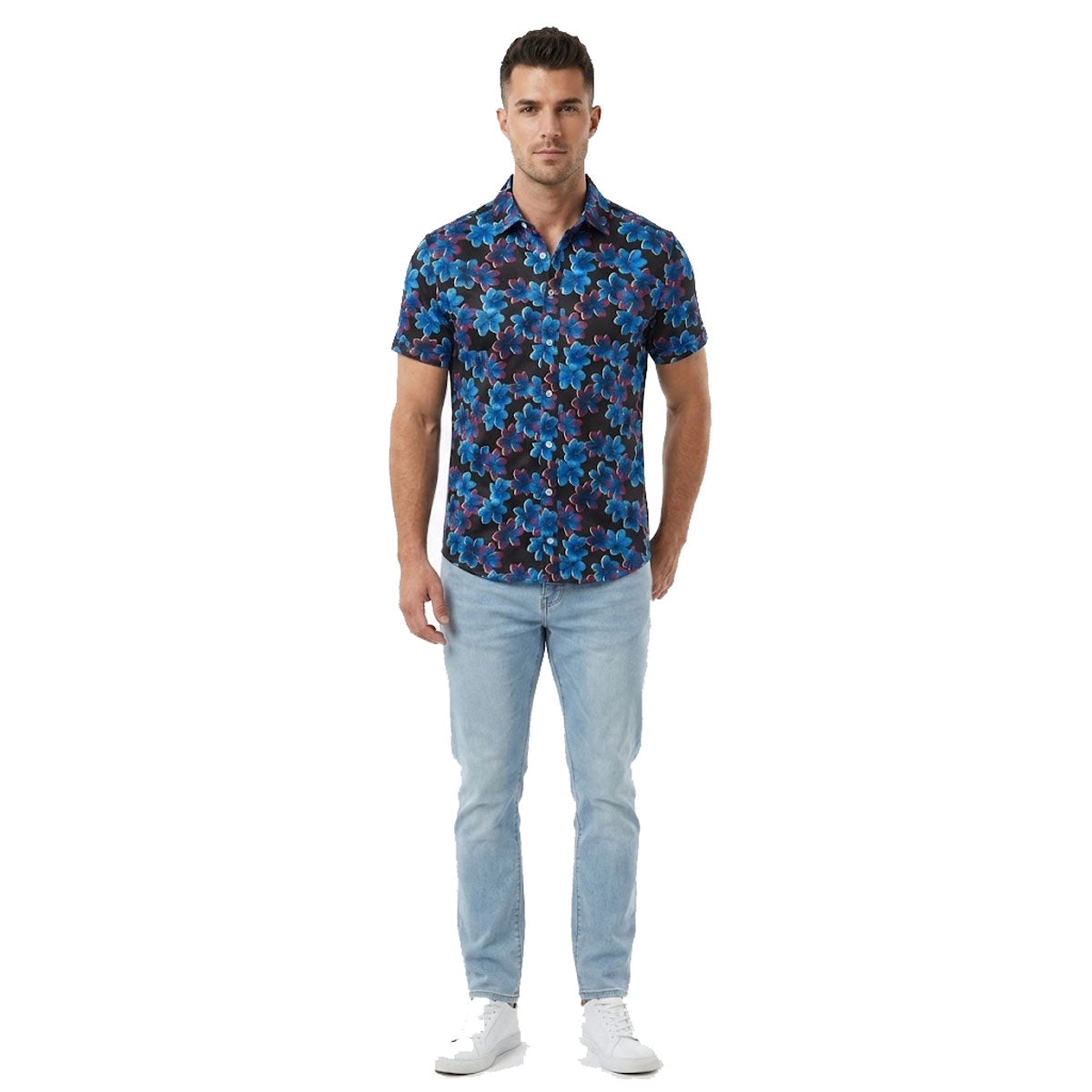 Blue Floral Shirt