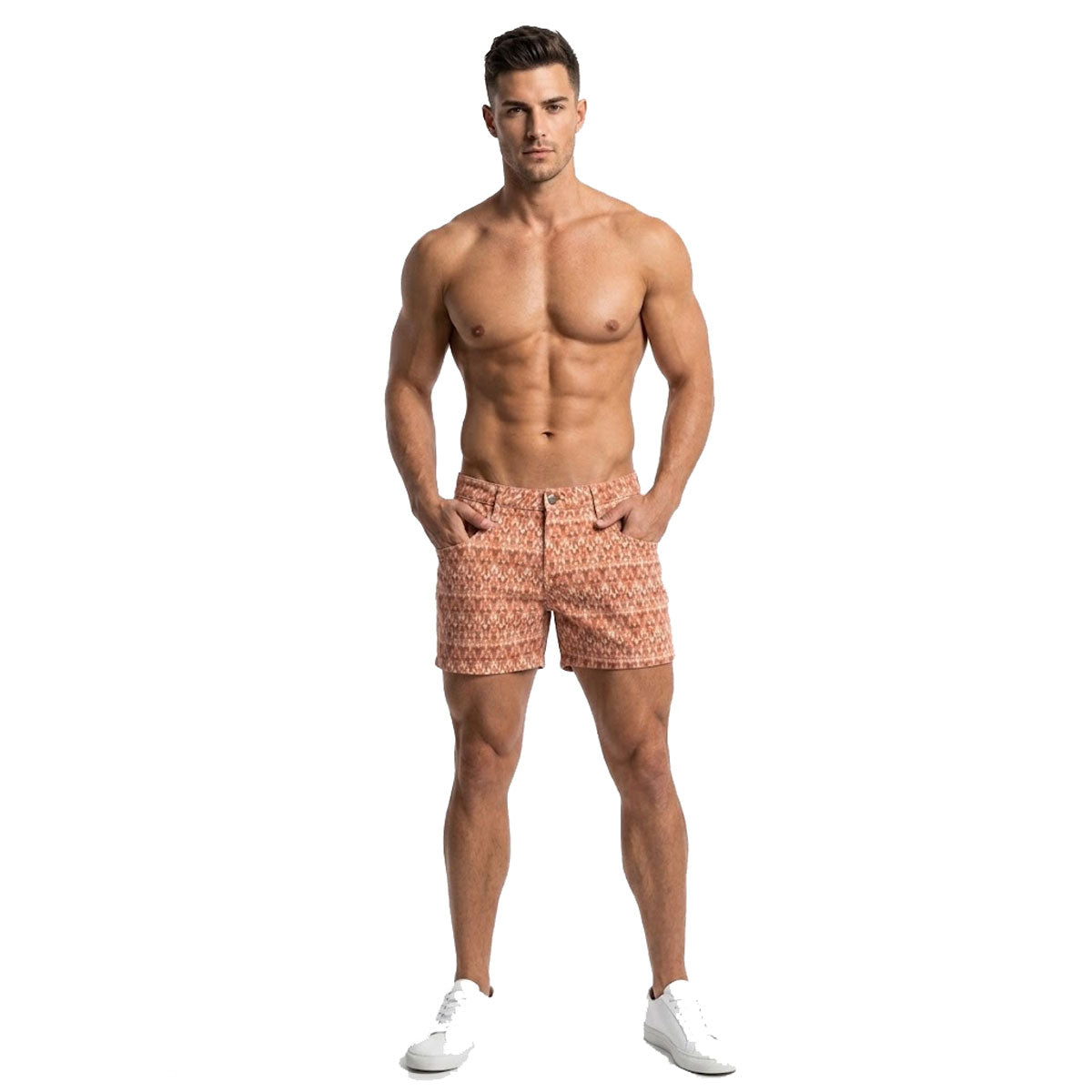 Ikat Pink Brown Short